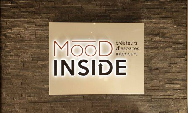 Enseigne logo Mood Inside créateurs espaces intérieurs — Mood Inside, agenceur à Annecy